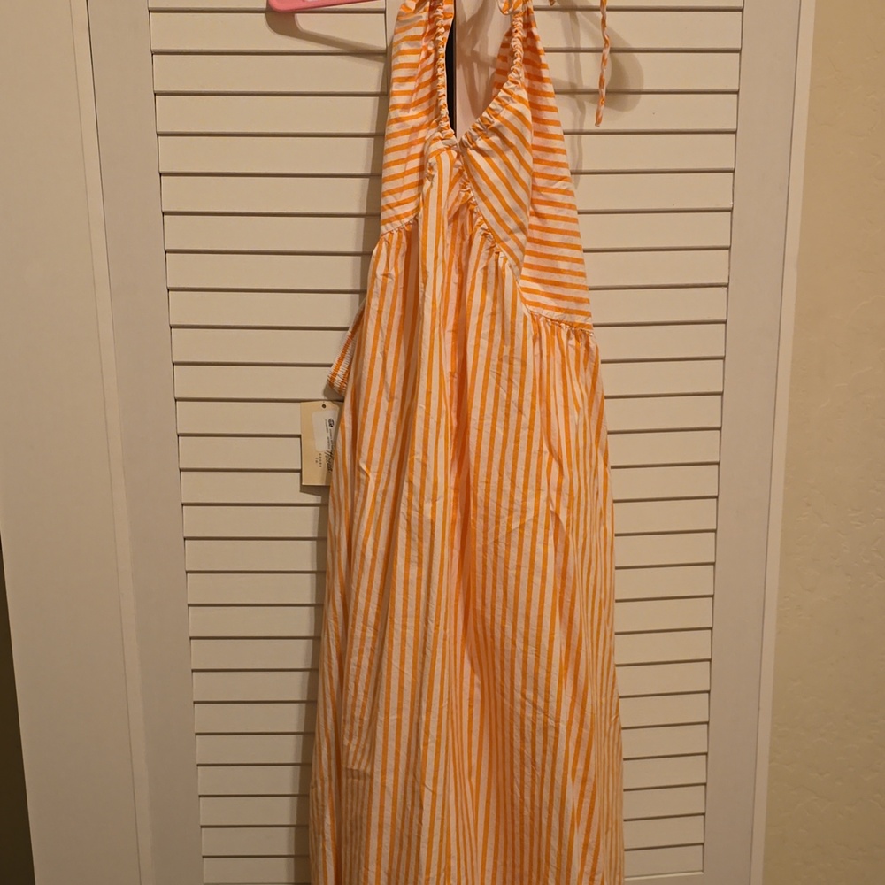 Universal Thread Orange Striped Maxi Dress